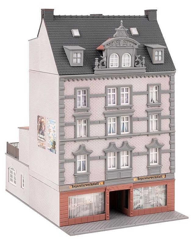 Faller 130705 Stadthaus mit Reparaturwerkstatt 1:87 Spur H0 Bausatz Neu OV