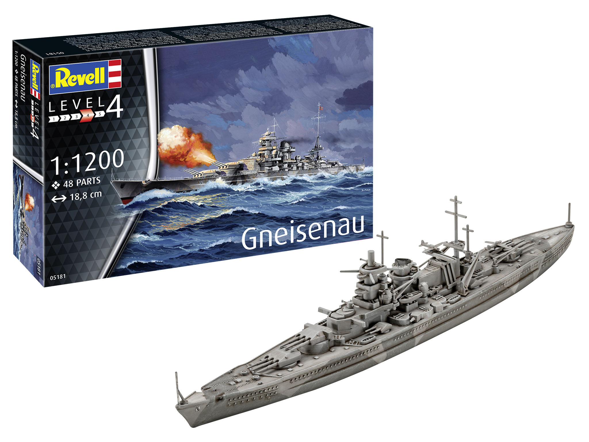 Revell 05181 Battleship Gneisenau 1:1200 NEU OVP