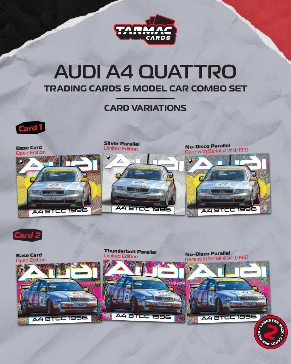 Tarmac Works T64-077-96BTC45 1:64 AUDI A4 QUATTRO FRANK BIELA BTCC CHAMPION 1996