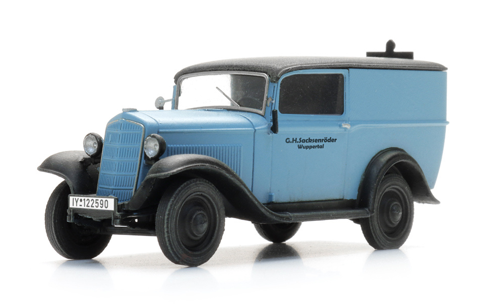 Artitec 10.443 Opel P4 Kastenwagen 1:87 Spur H0 Bausatz NEU OVP