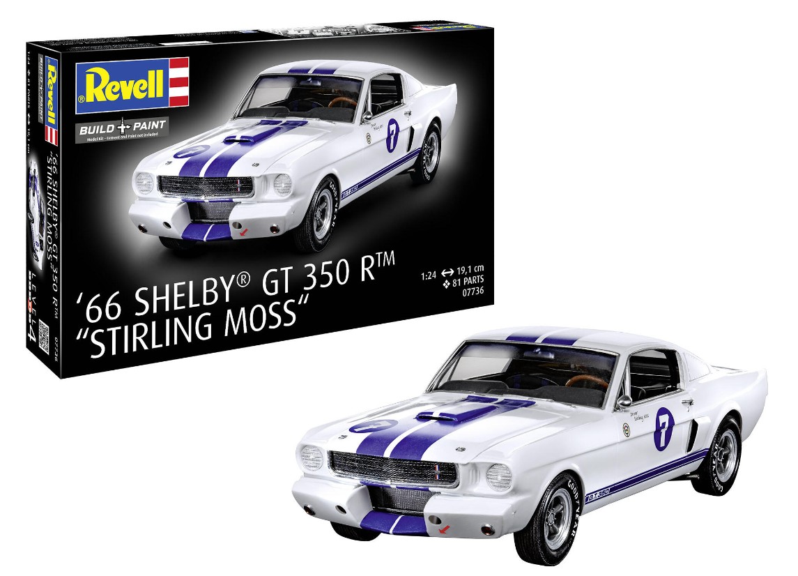 Revell 07736 1966 Shelby GT 350 R "Stirling Moss" 1:24 Bausatz Neu