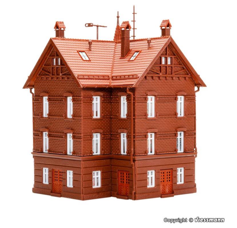 Vollmer 47636 Eisenbahner-Wohnhaus, Eckhaus - Spur N - Neu - OVP