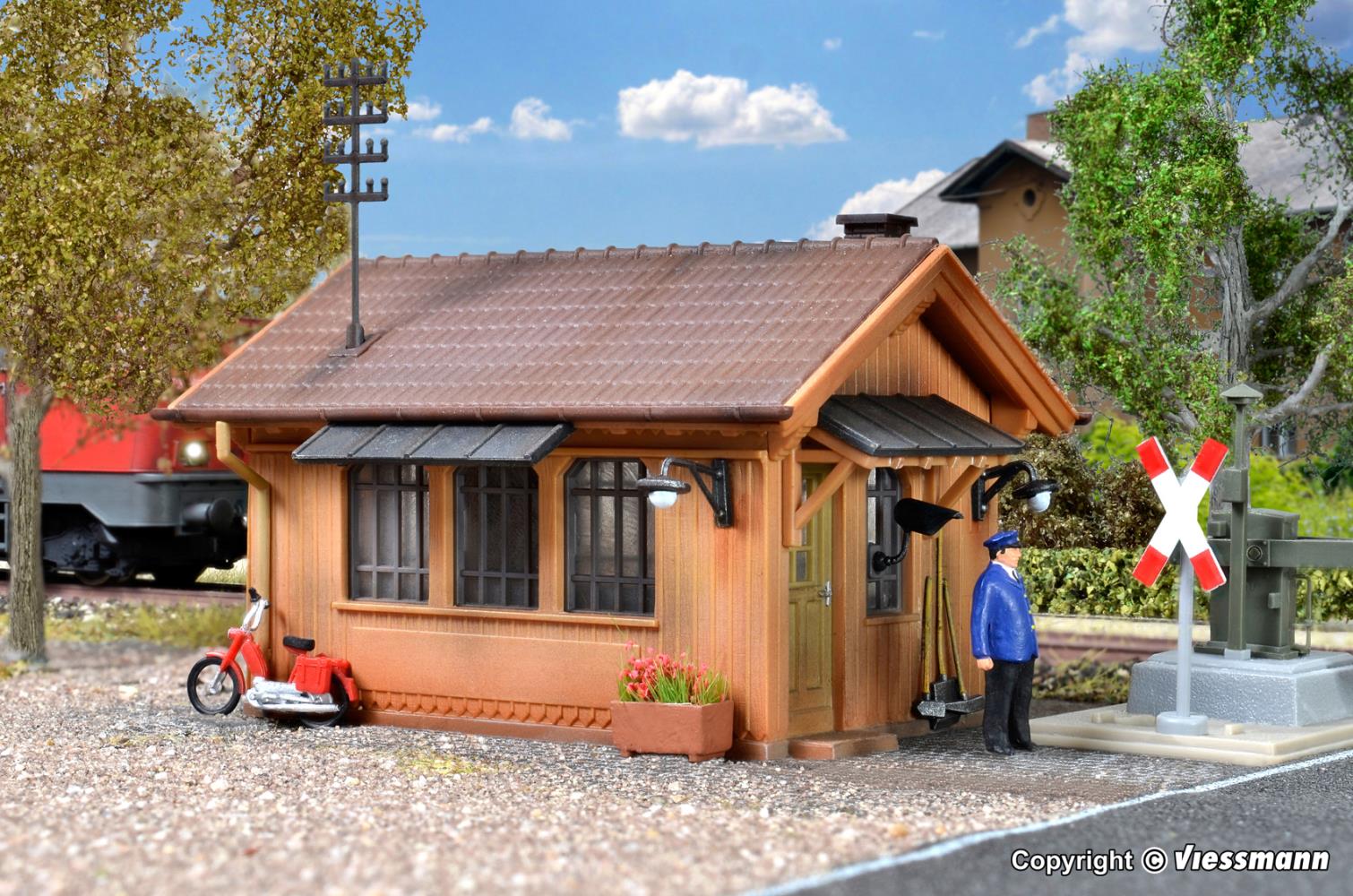 Kibri 39309 Schrankenwärterhäuschen inkl. Hausbeleuchtung Spur H0