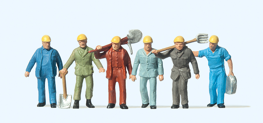 Preiser 14033 Gleisbauarbeiter 1:87 Spur H0 Neu OVP Figuren