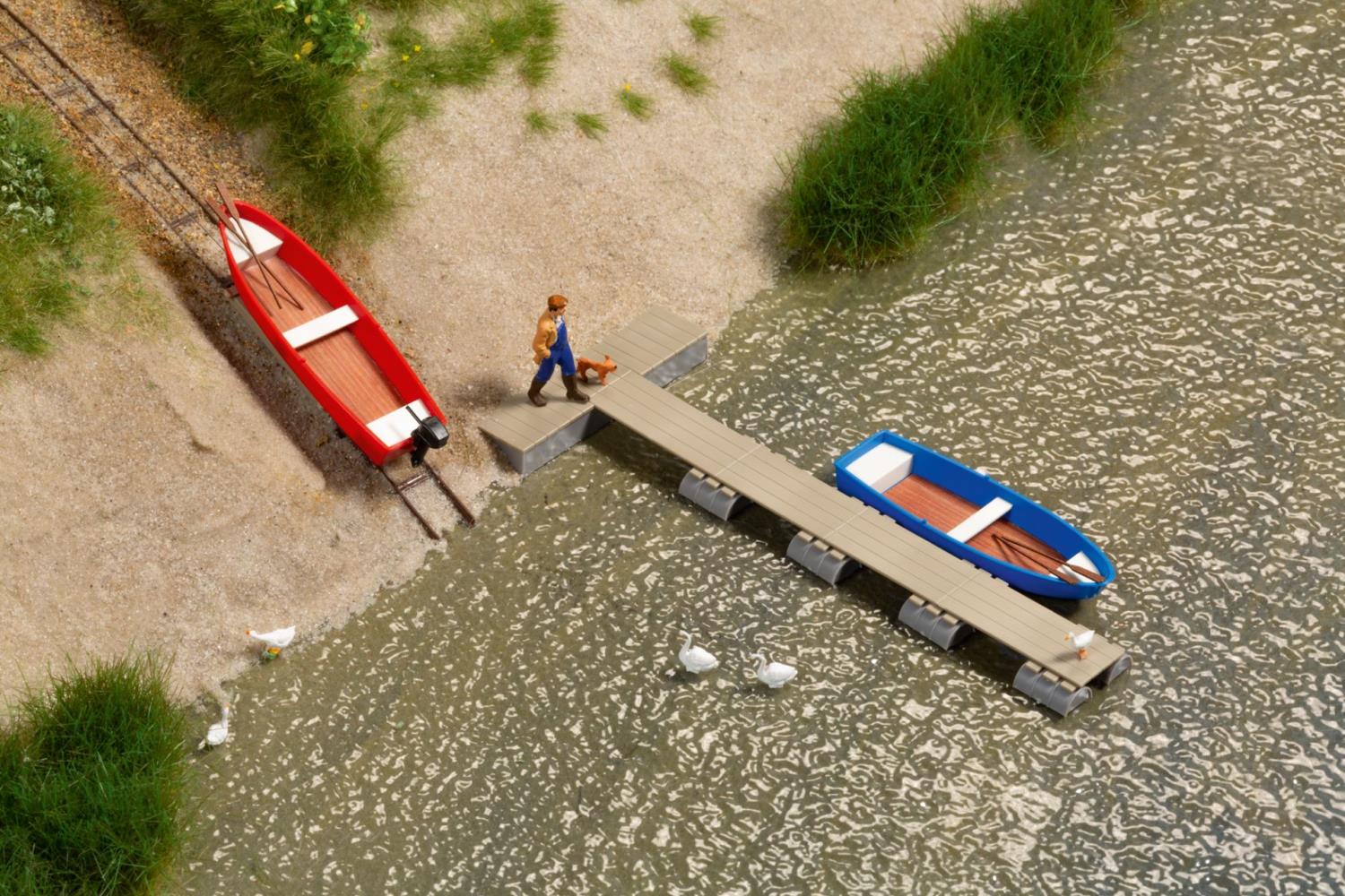 Auhagen 11476 Bootshaus mit Slipanlage 1:87 Spur H0 Bausatz Neu