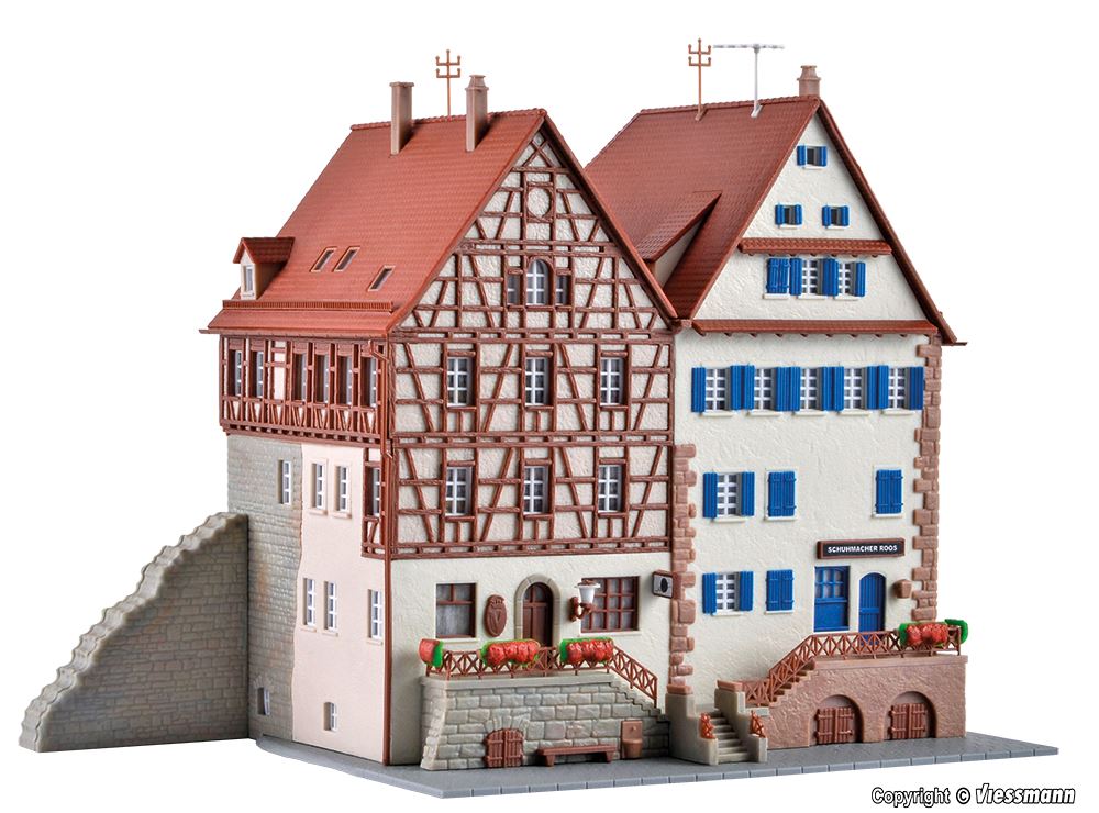 Kibri 37368 N Fachwerkhaus an der Stadtmauer, 2 Stück