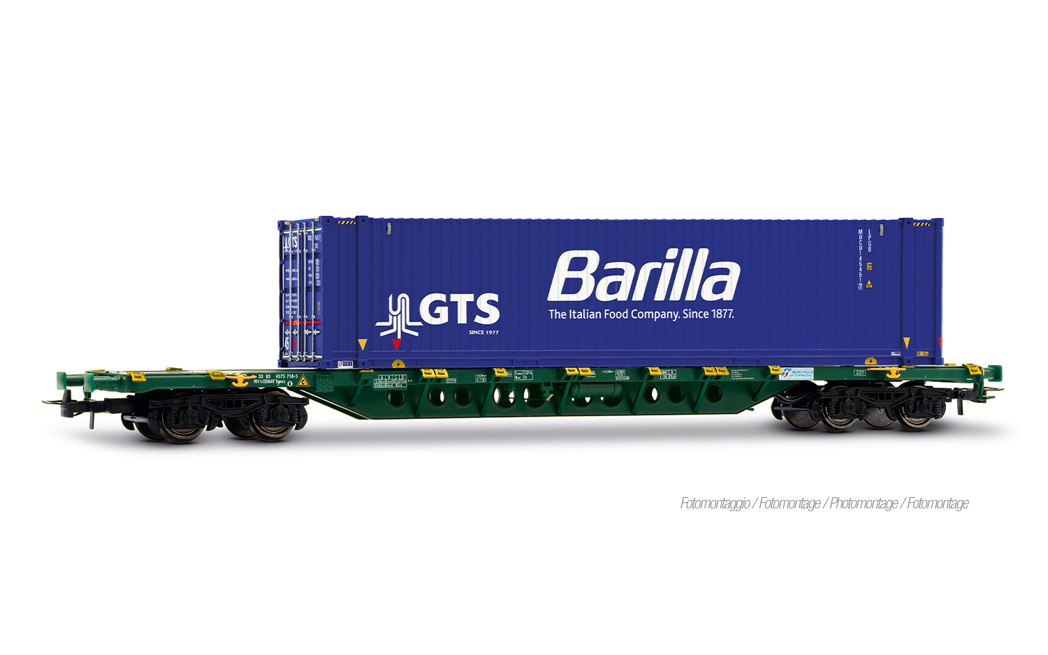 Rivarossi HR6706 Mercitalia Intermodal, 4-achs. Containerwagen der Bauart Sgn