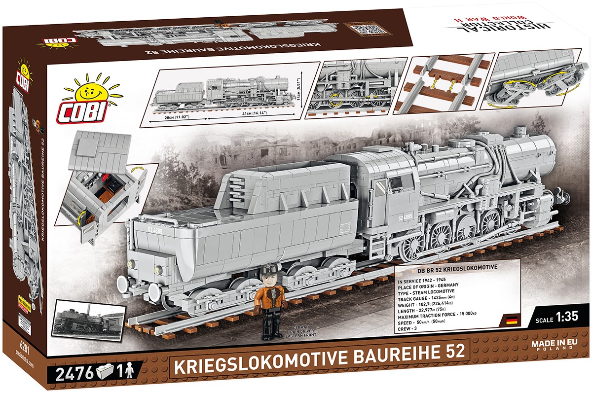 Cobi 6281 Kriegslokomotive Baureihe 52 1:35 Bausatz Neu OVP