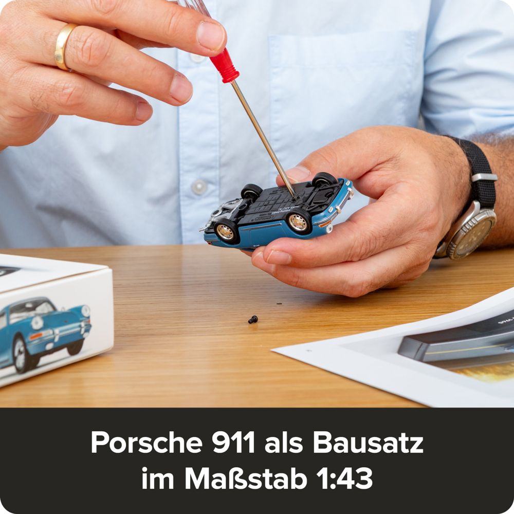 Franzis 67664 Porsche 911 Emailblau Adventskalender 1:43 Bausatz