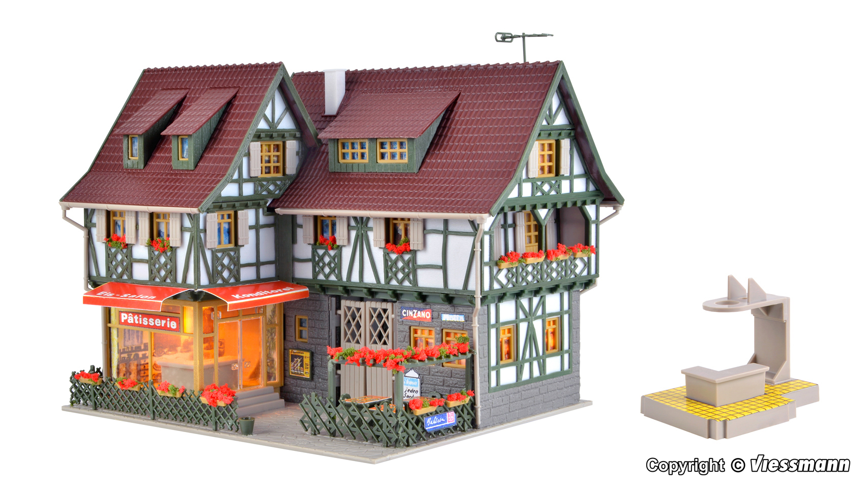 Vollmer 43683 Konditorei mit Eissalon 1:87 Spur H0 Bausatz Neu OVP
