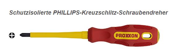 Proxxon 22332 FLEX-DOT VDE Phillips-KreuSchraubendreher PH 1 x 80