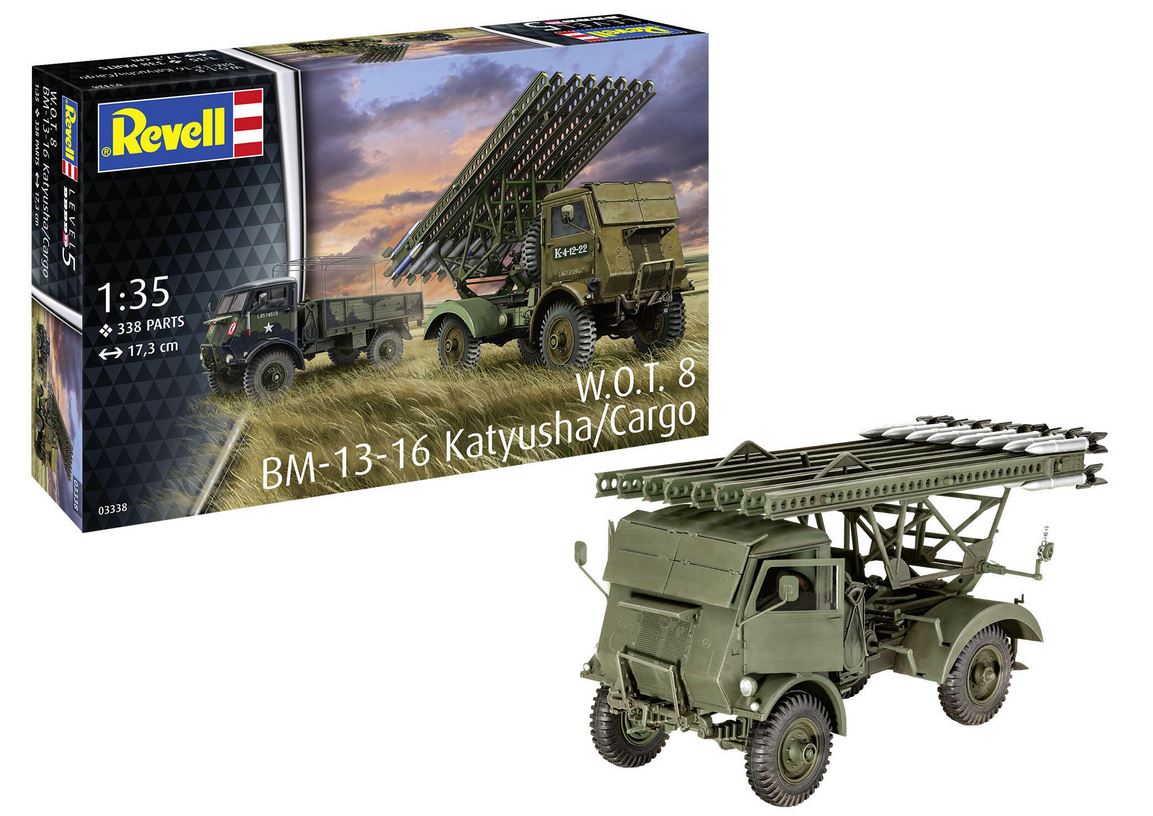 Revell 03338 W.O.T. 8 BM-13-16 Katyusha/Cargo 1:35 Bausatz Neu