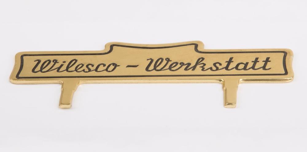 Wilesco 01858 Schild "Wilesco-Werkstatt" für D141
