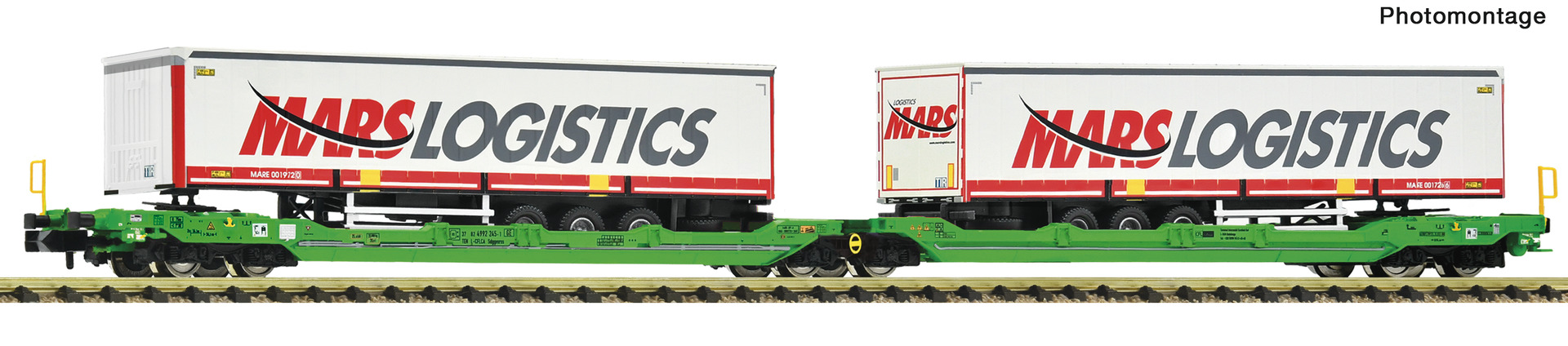 Fleischmann 6660102 Doppeltaschen-Gelenkwagen T3000e