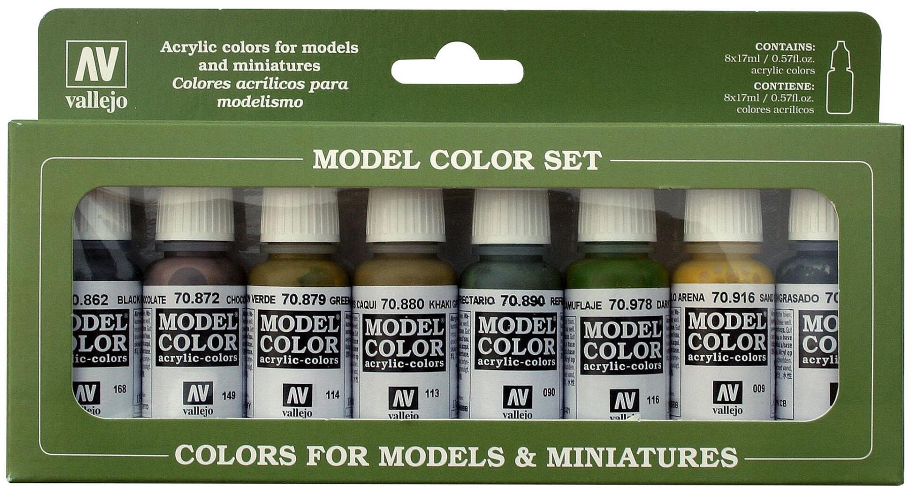Vallejo 70108 Farb-Set Panzerfarben 8 x 17 ml Neu OVP Model Color