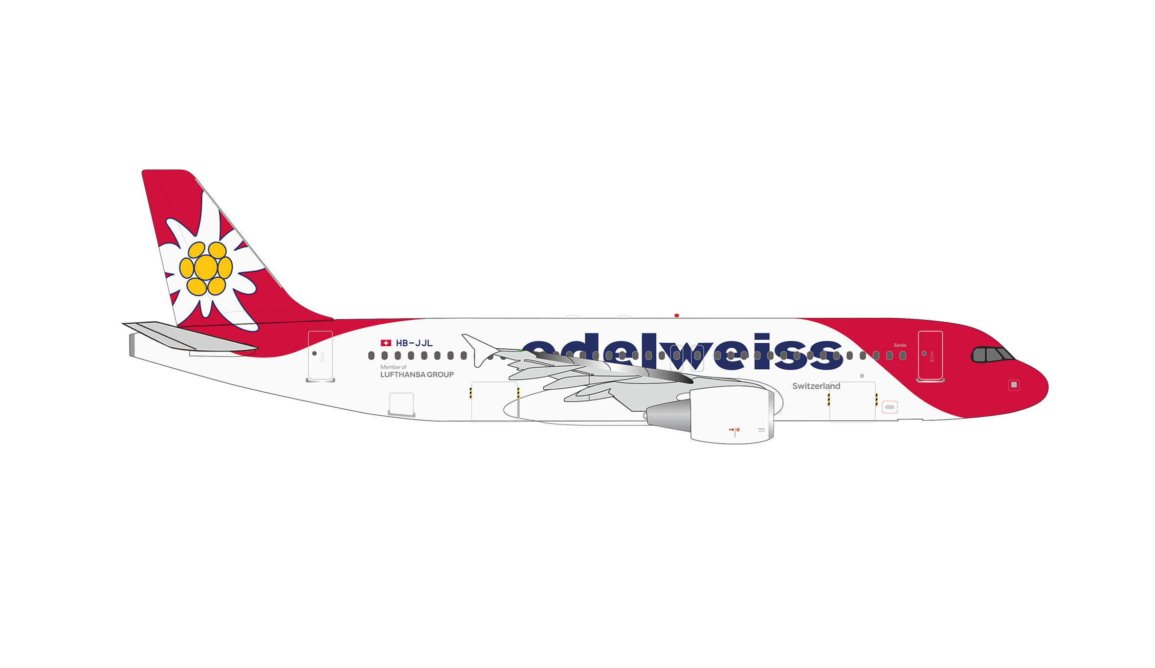 Herpa 539470 A320 Edelweiss Air