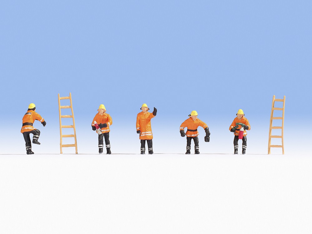 Noch 15022 Feuerwehr (orange Schutzanzüge)  Spur H0 NEU OVP Figuren
