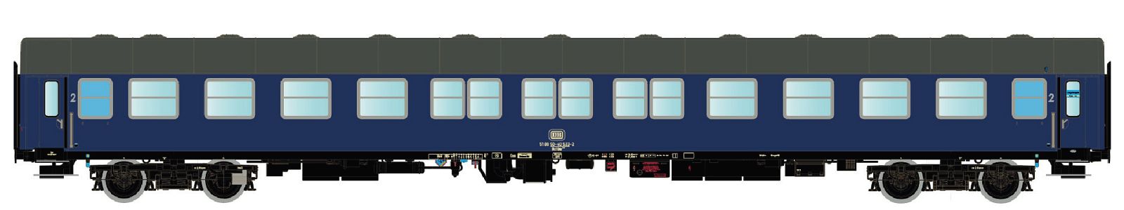 LS Models 46180 Liegewagen Bctm 256 DB Ep.IV Klotzbremse Spur H0