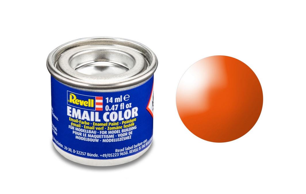 Revell 32130 Email Color orange glänzend RAL 2004 14 ml-Dose Neu