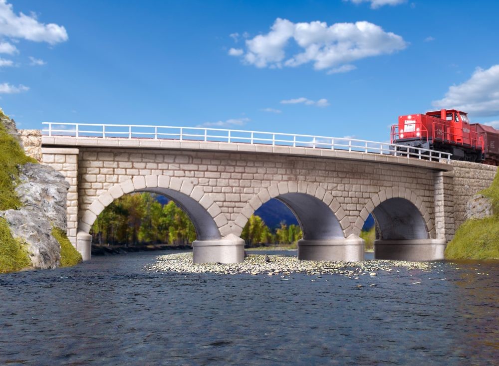 Kibri 37662 N/Z Wildeck-Brücke mit Eisbrecherpfeilern,gebogen, eingleisi