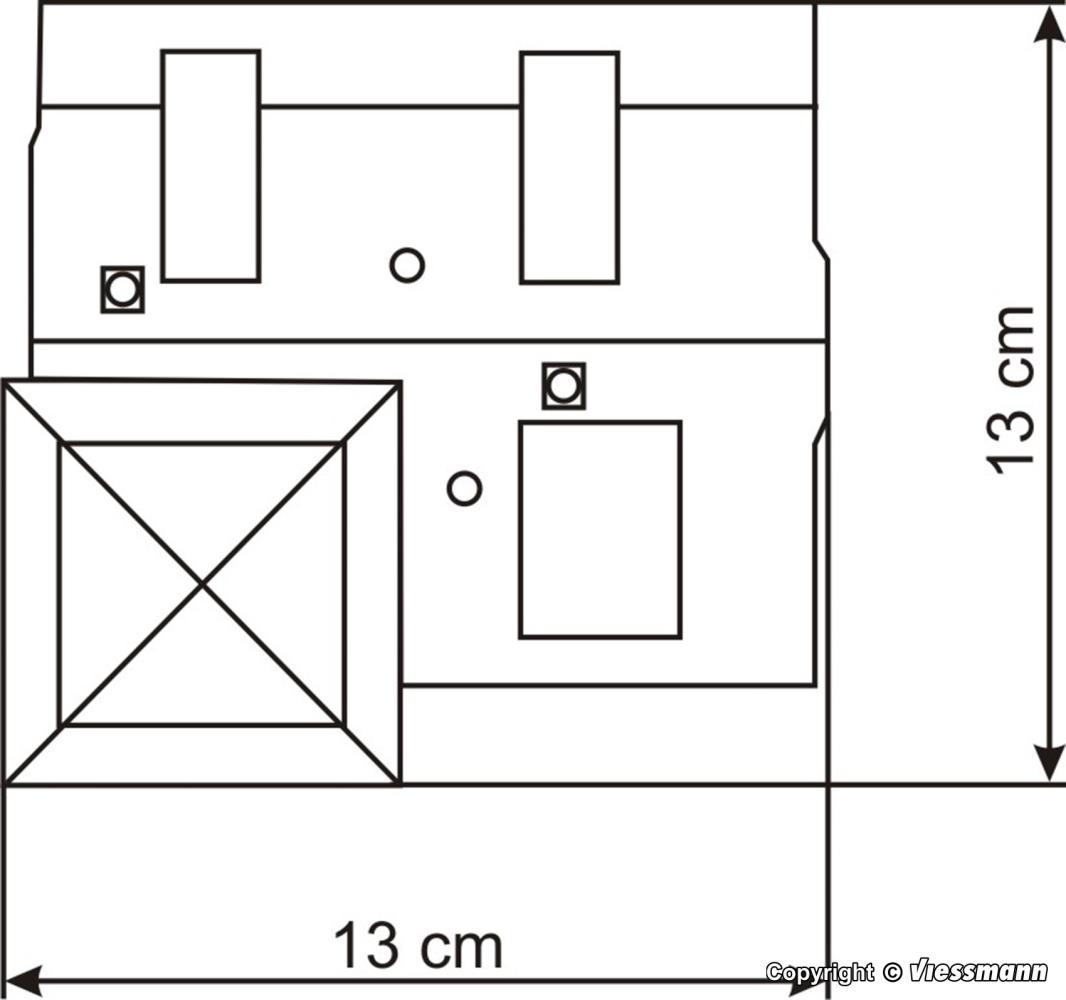 Vollmer 43679 Villa Vampir mit Farbtabletten 1:87 Spur H0 Bausatz