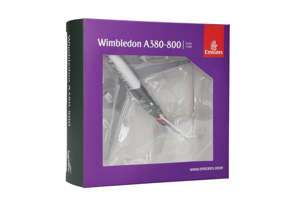 Herpa 538664 Emirates Airbus A380 "Wimbledon Official Partner" 1:500