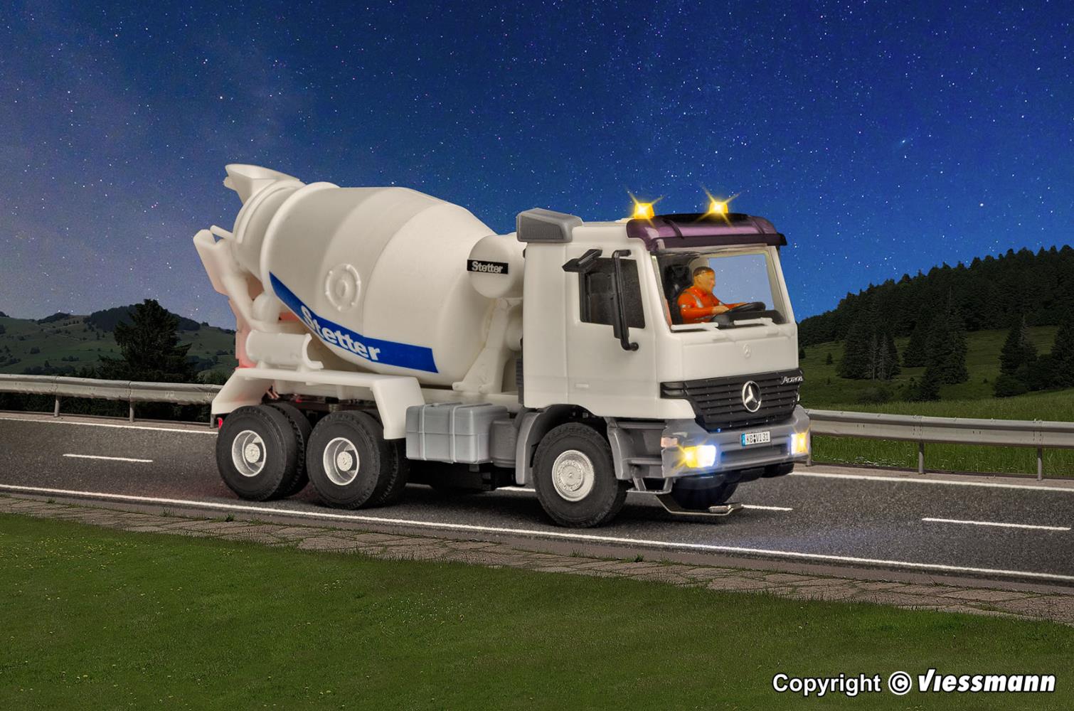 Viessmann 8031 CarMotion MB ACTROS 3-achs Betonmischer Spur H0