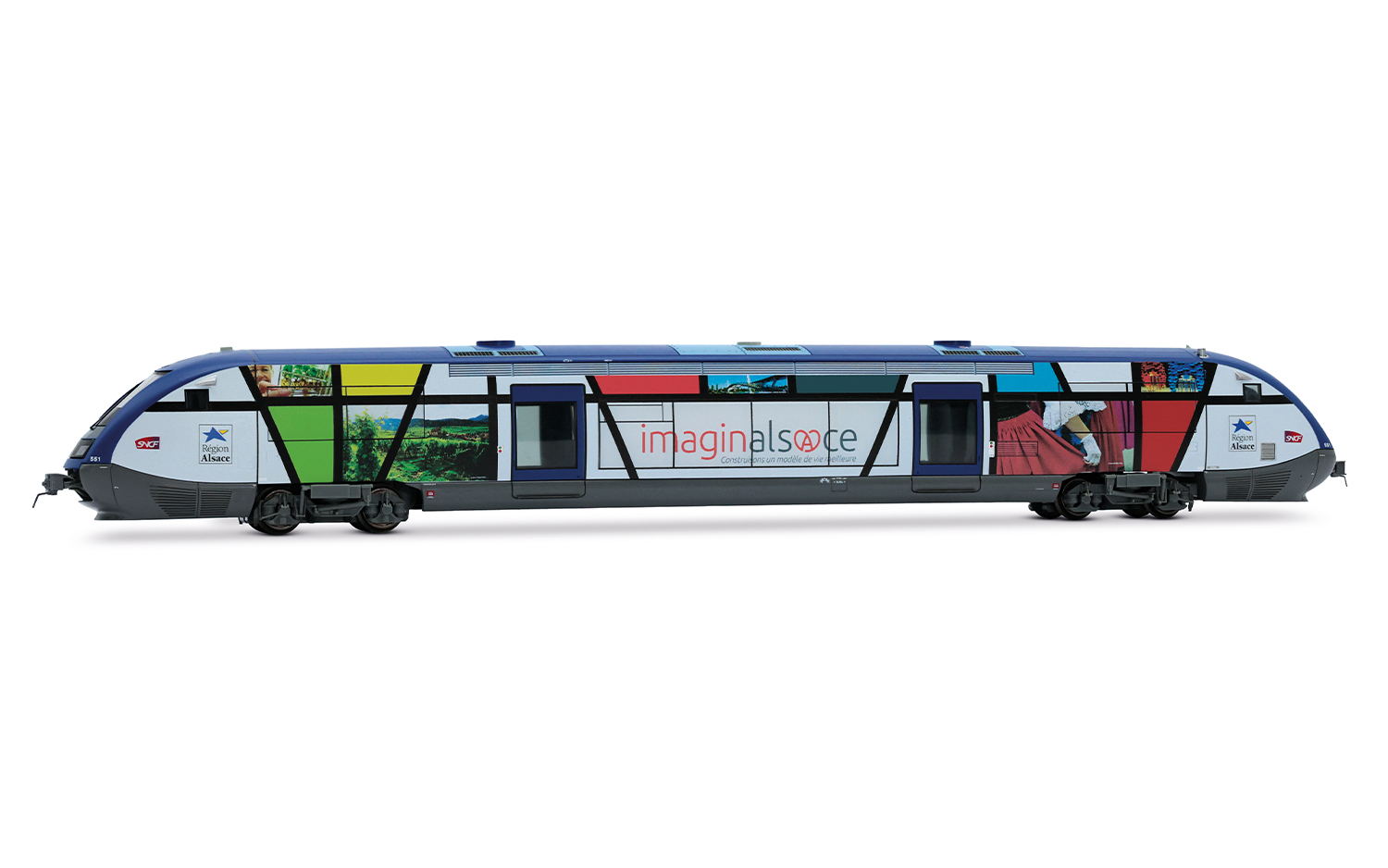Arnold HN2683S SNCF, Dieseltriebwagen X 73551 „Imaginalsace”, mit Multiprot