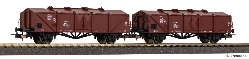 Piko 28331 2er Set Klappdeckelwagen Kmm DR IV 1:87 Spur H0 DC