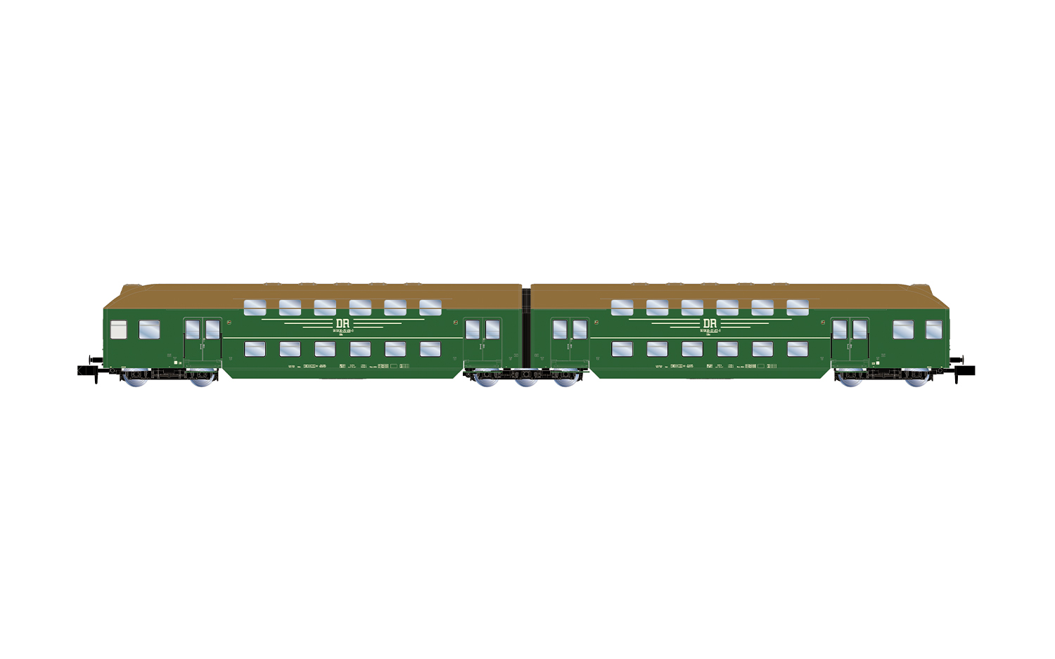 Arnold HN4519 DR, 2-tlg. Doppelstockeinheit, laubgrün-braune Farbgebung
