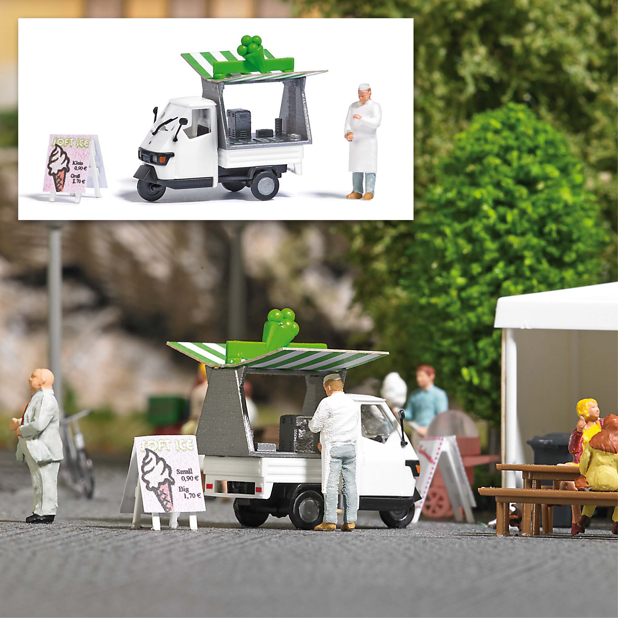 Busch 7991 Action Set Softeisverkauf 1:87 Spur H0 Neu OVP