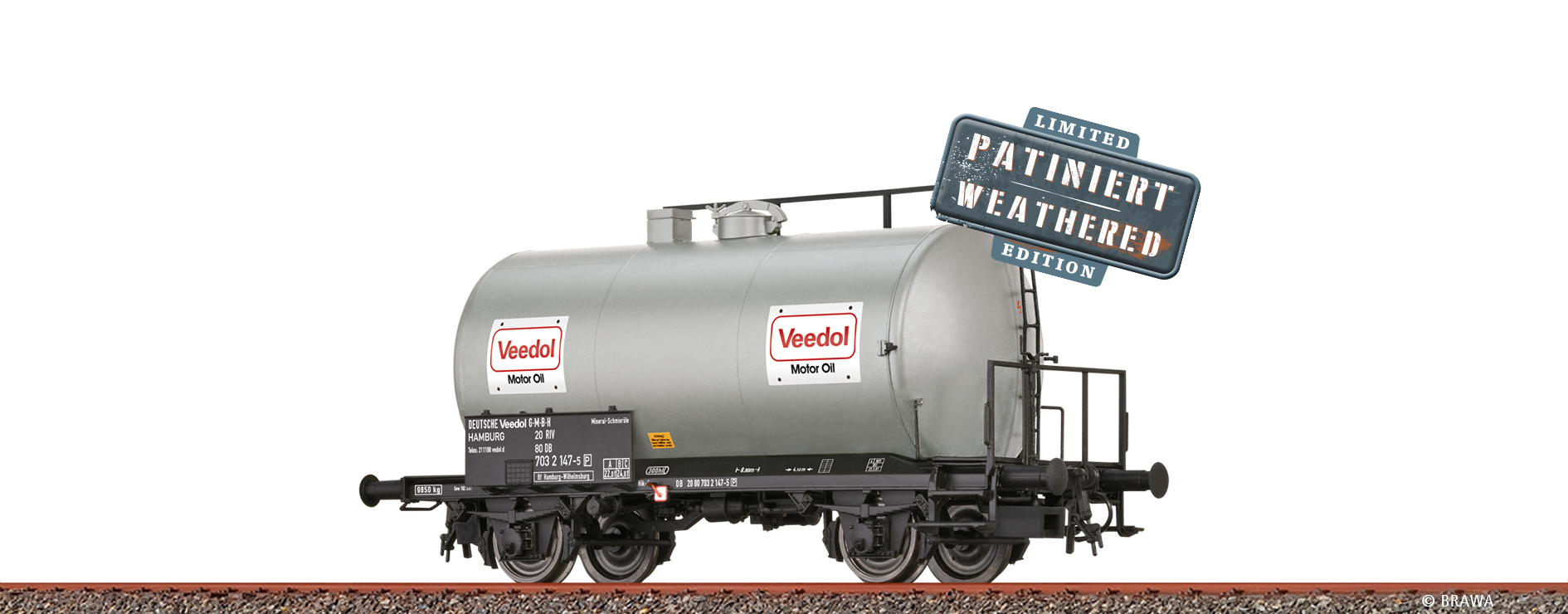 Brawa 50045 Kesselwagen Z [P] Veedol DB 1:87 Spur H0 DC Neu OVP