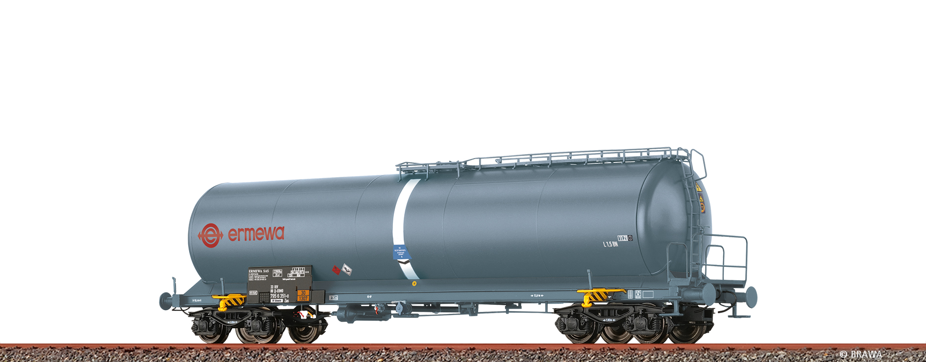 Brawa 50158 H0 Neubaukesselwagen 4-achsig Zas Ermewa