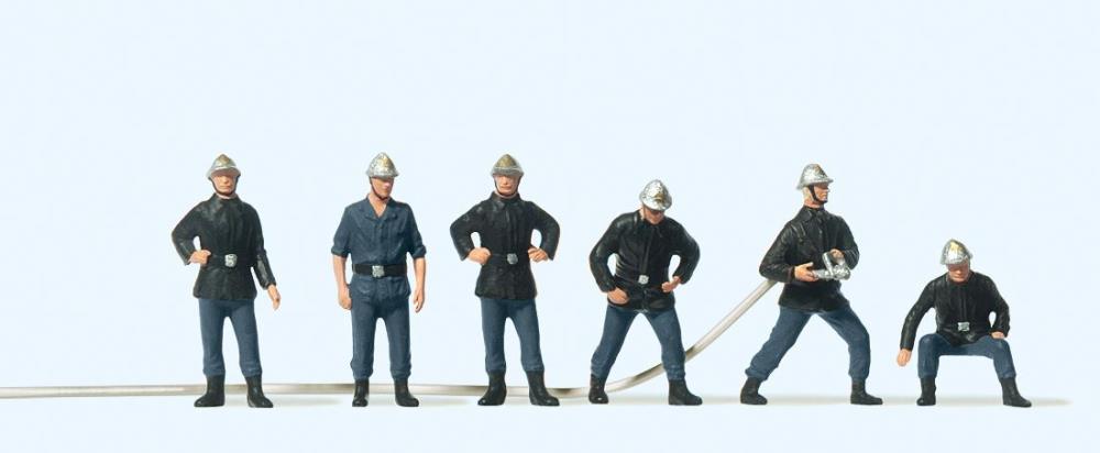 Preiser 10233 Feuerwehrmänner Frankreich 1:87 Spur H0 Neu OVP Figuren