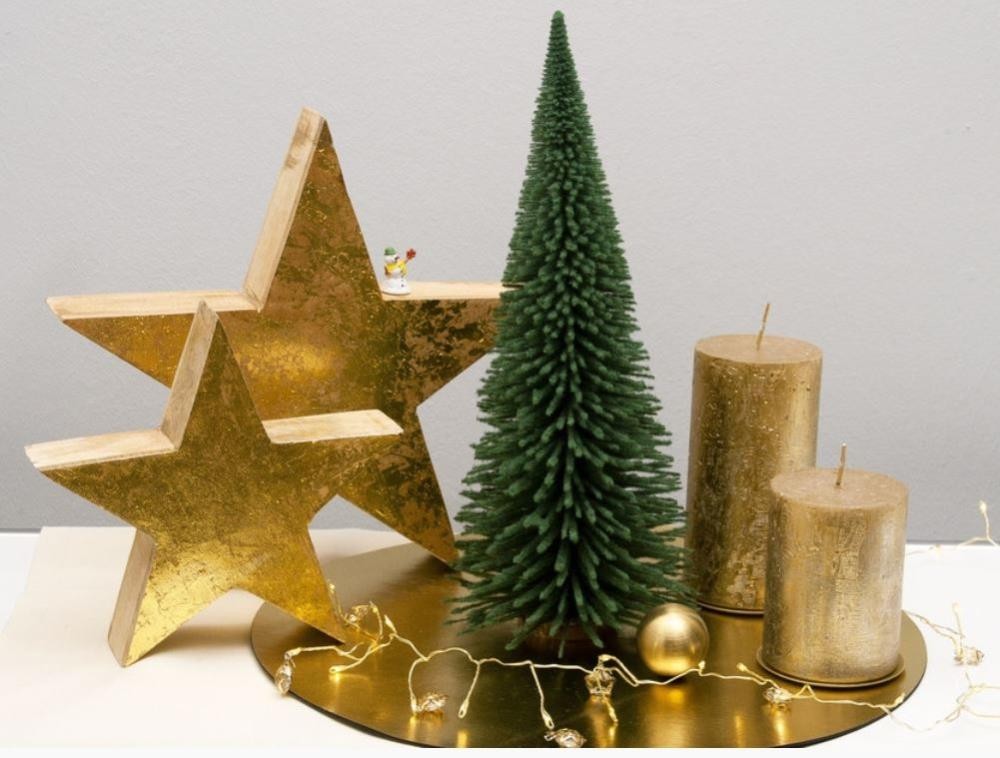 Noch 4019820 Deko-Tannenbaum mit Holzfuß, 9cm hoch