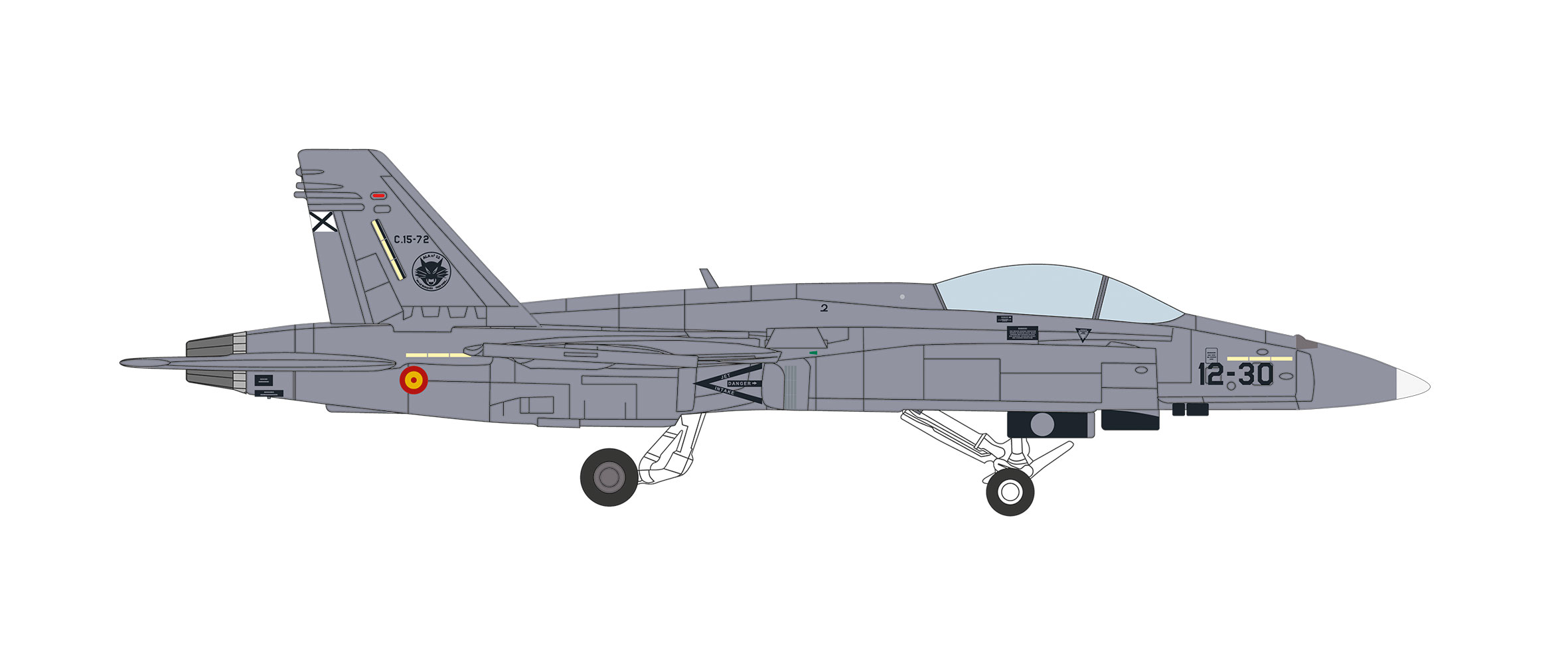Herpa 574228 F/A-18 (EF-18) SpanishAF Ala12