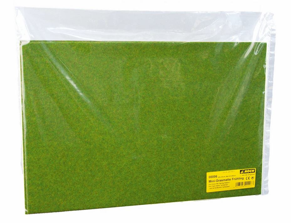 Noch 00006 Mini-Grasmatte „Frühling" 4 Stück, 45 cm x 30 cm Neu
