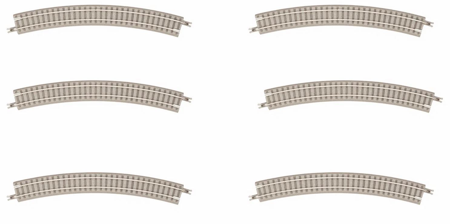 Rokuhan R076 Gleis überhöht R270-30° mit Betonschwellen Spur Z