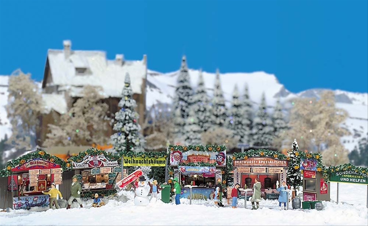 Busch 1059 Weihnachtsmarkt 1:87 Spur H0 Bausatz NEU OVP