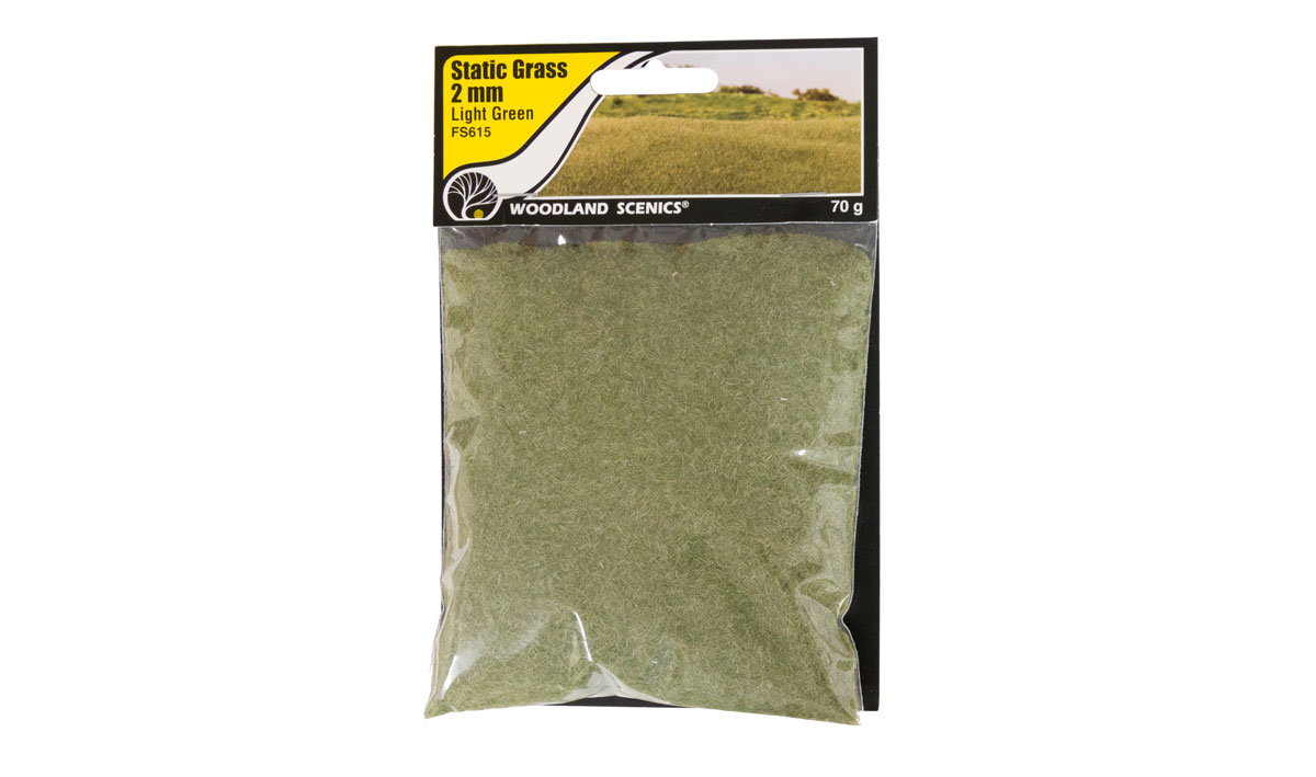 Woodland Scenics FS615 2mm Static Grass Light Green Neu OVP