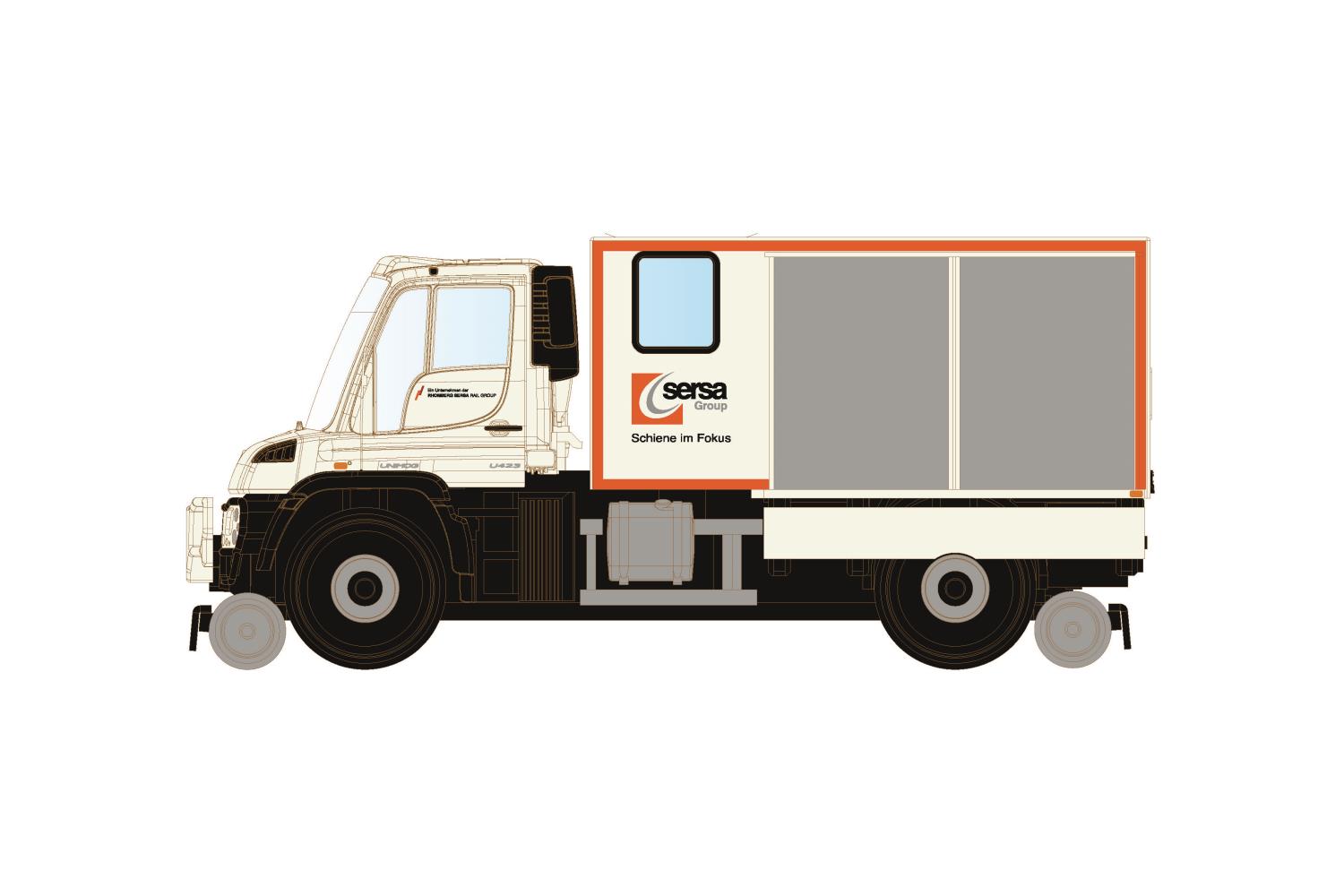 Hobbytrain H32302 Zweiwege Unimog U423 Sersa Ep.VI DC/DCC Spur N