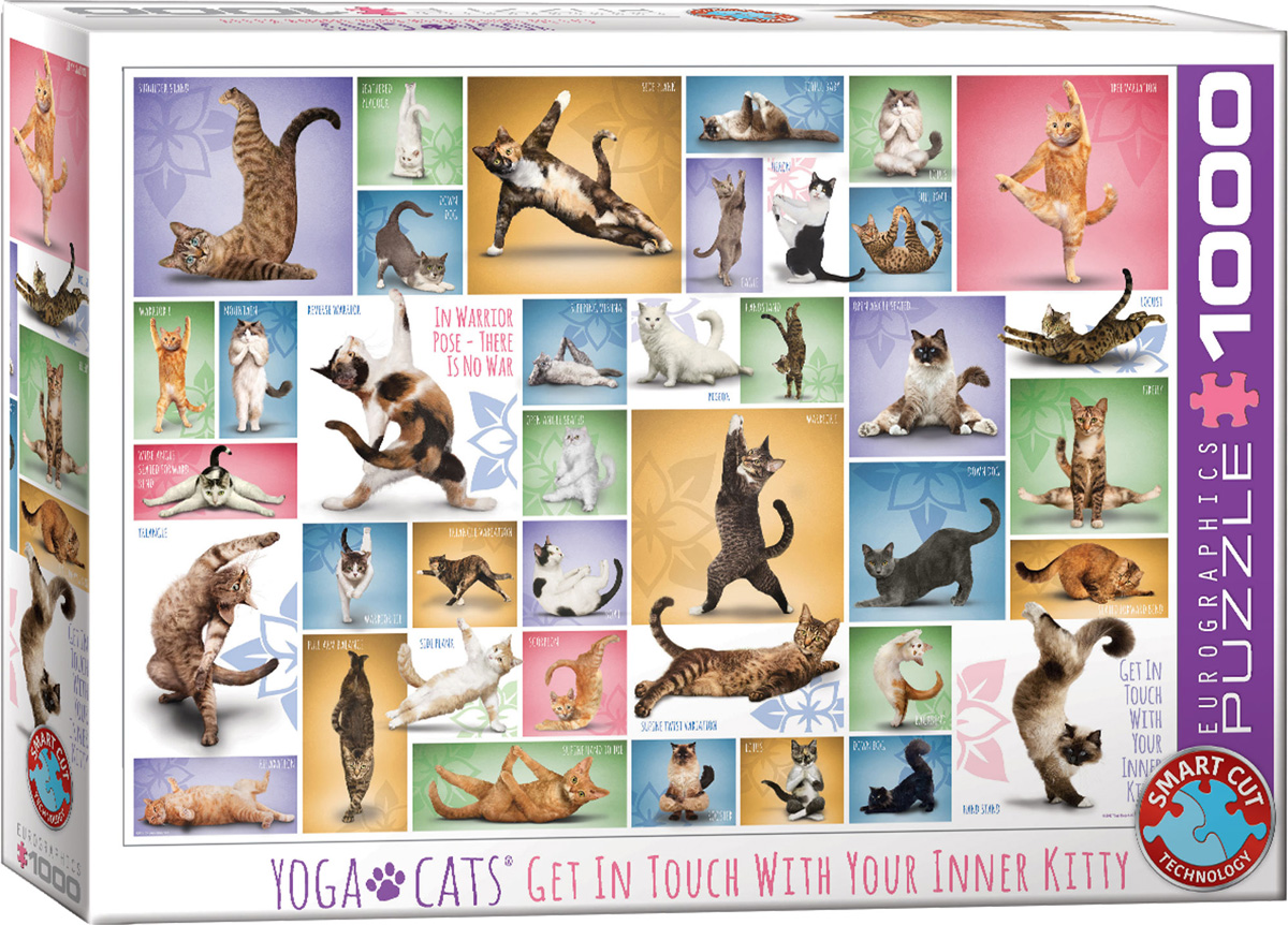 EUROGRAPHICS 6000-0953 Yoga Katzen 1000 Teile Puzzle Neu OVP