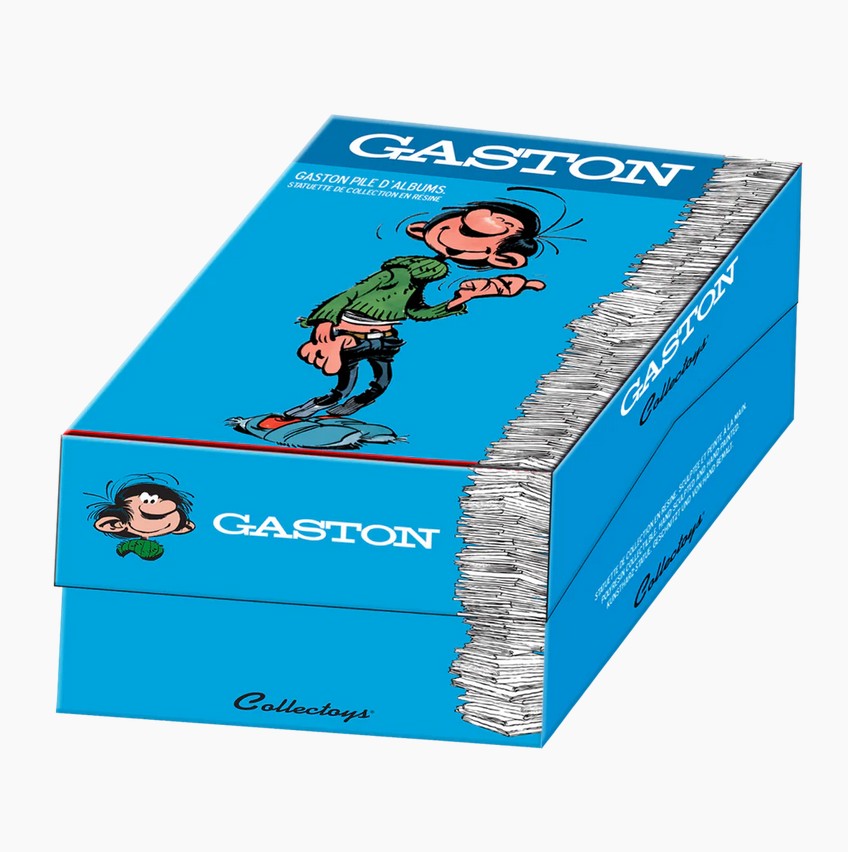 Plastoy 00321 Gaston mit Albenstapel 15,5 cm NEU OVP Sammlerfigur