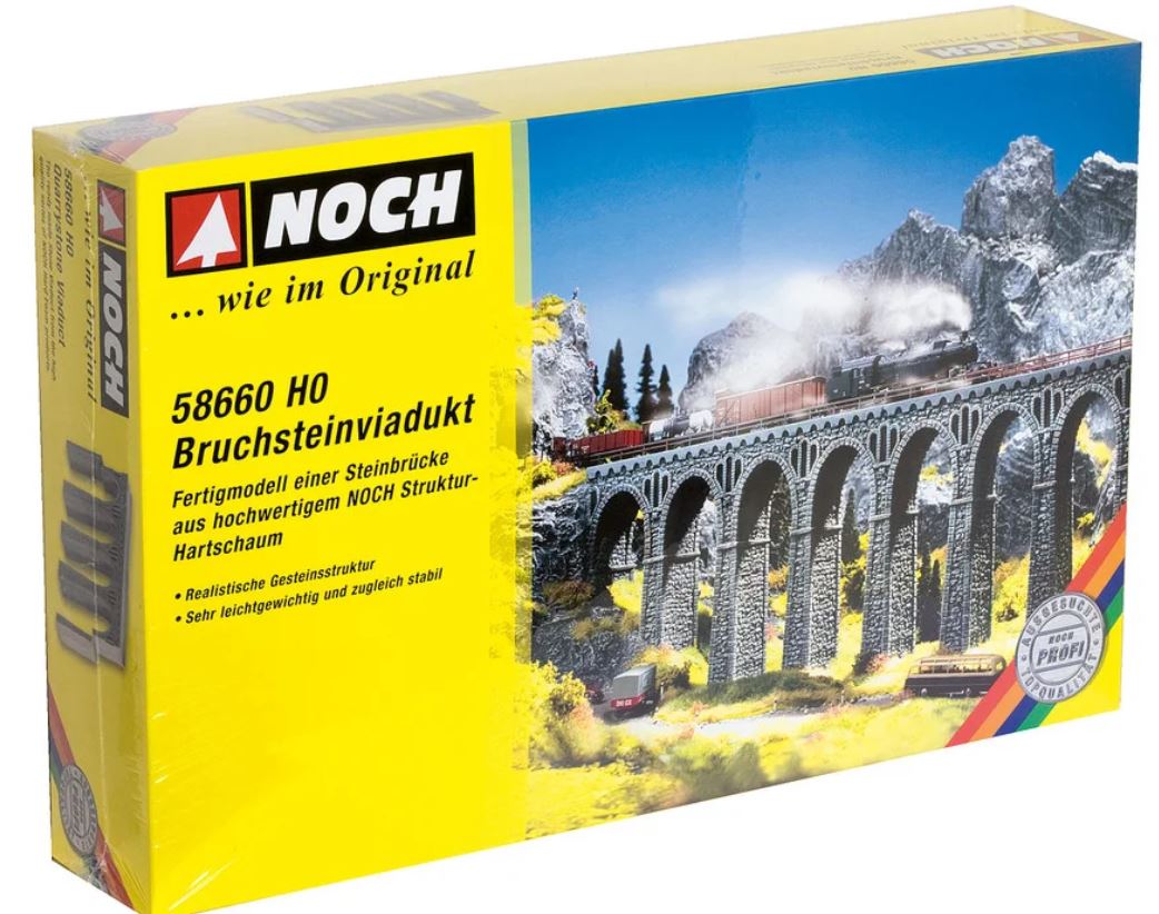 Noch 58660 Bruchstein-Viadukt gerade 1:87 Spur H0 Neu OVP