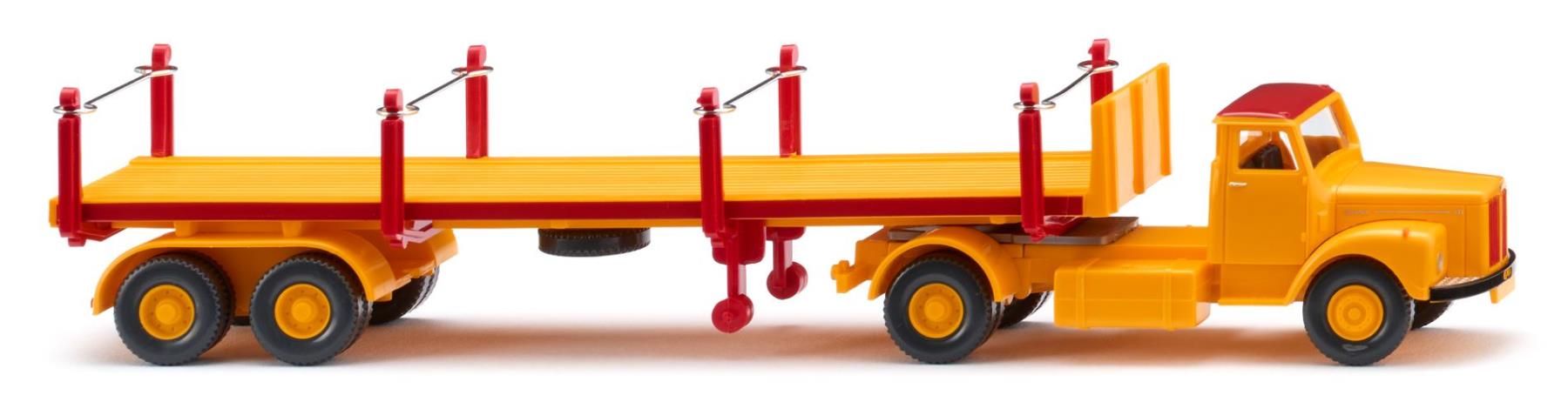 Wiking 051844 Rungensattelzug Scania signalgelb/karminrot 1:87 Neu