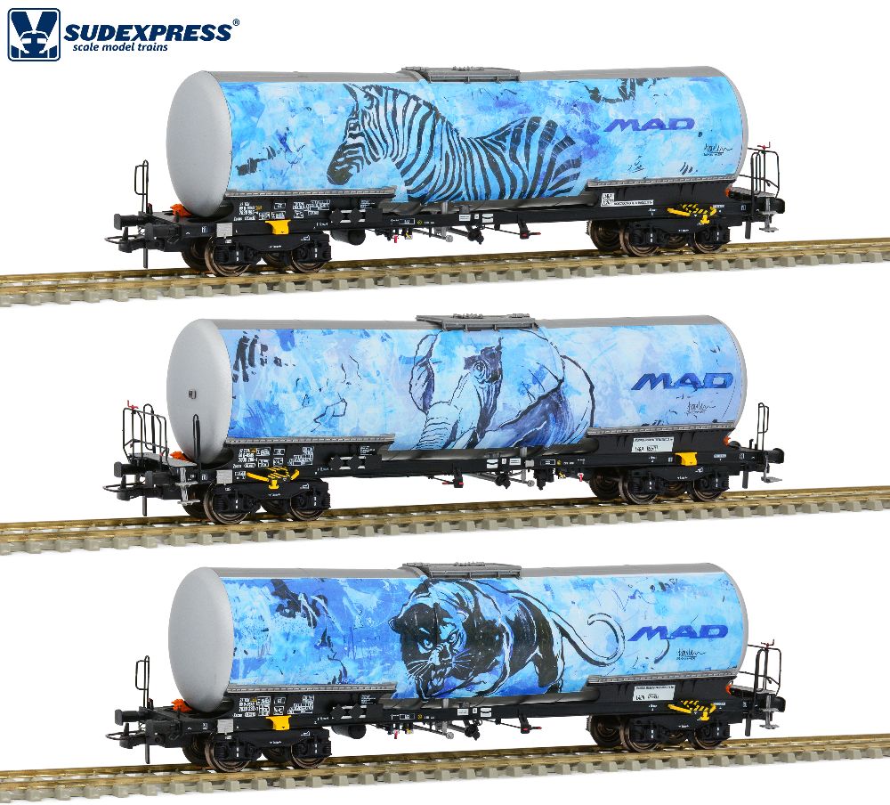 Sudexpress S783902 3-tlg Zacns Kesselwagen Set BSAS 1:87 Spur H0 DC