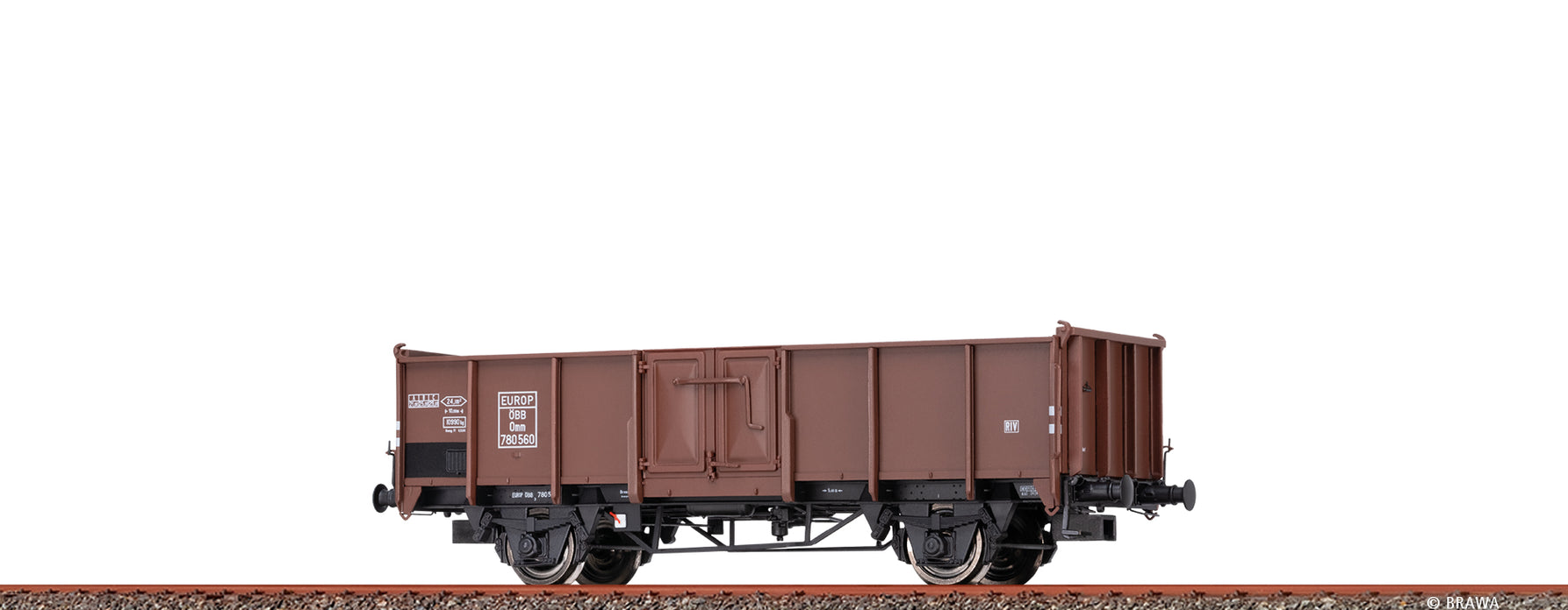 Brawa 50073 Offener Güterwagen Omm ÖBB 1:87 Spur H0 DC NEU