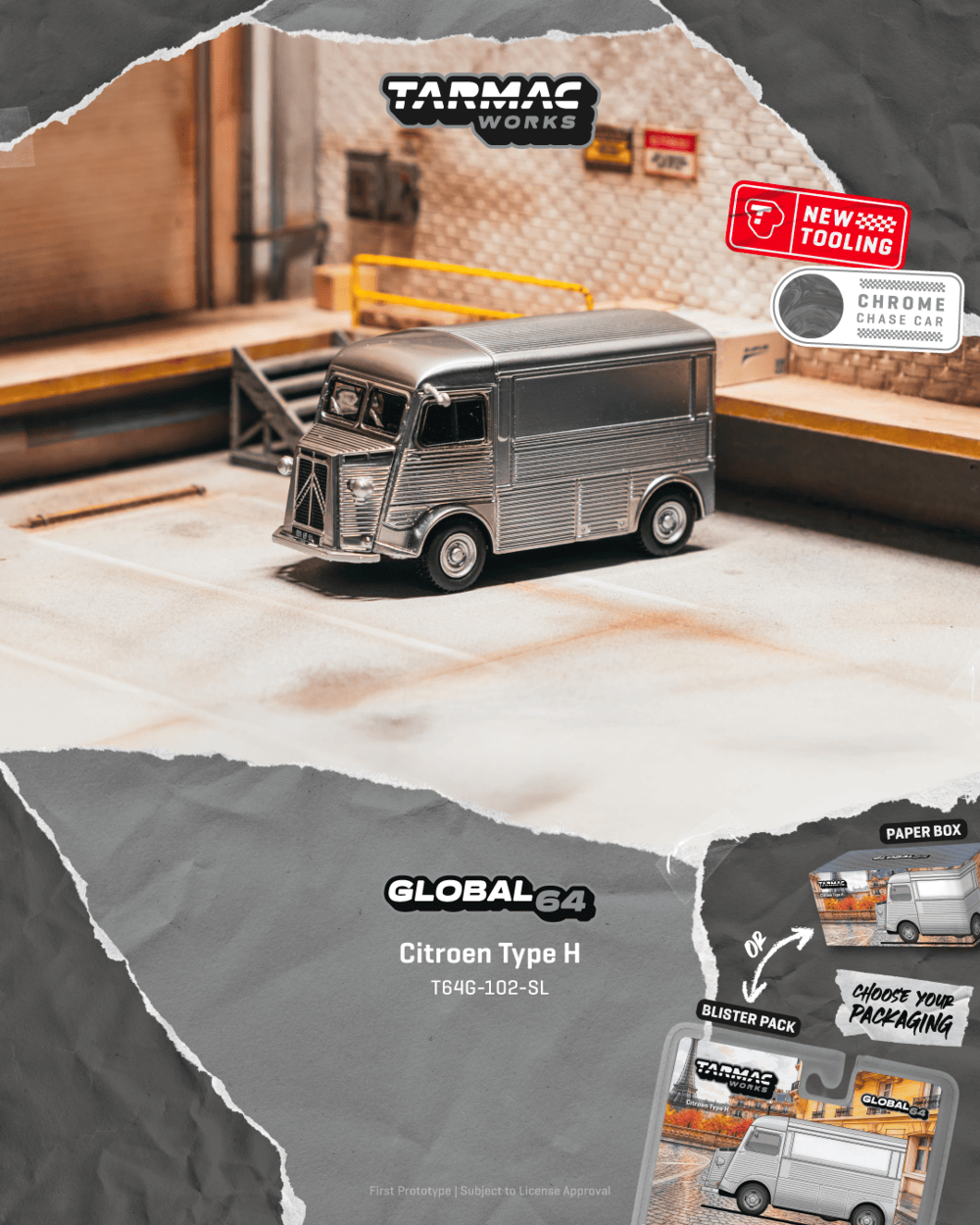 1:64 CITROËN TYPE H GRIS MÉTAL IRISÉ 1969