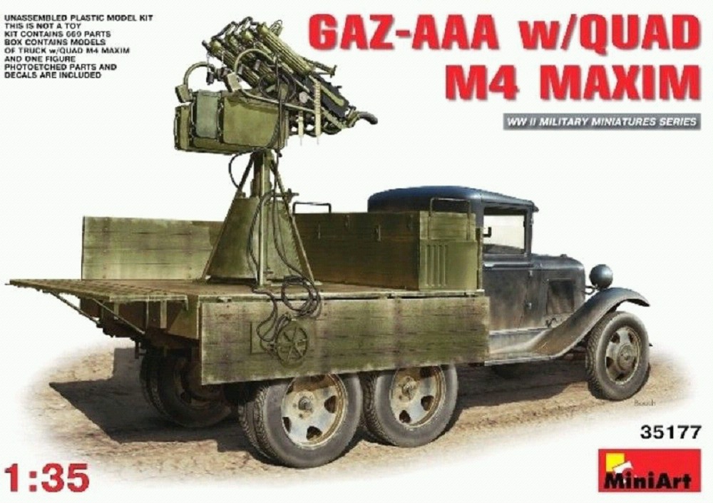 MiniArt MA35177 GAZ AAA w Quad M4 Maxim - 1:35