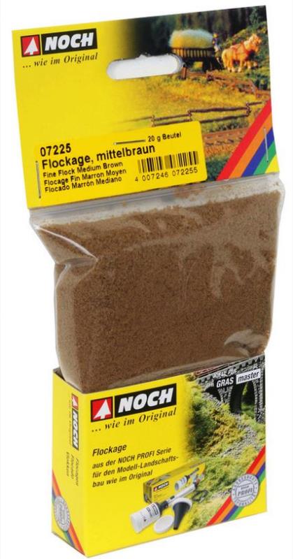 Noch 07225 Flockage - mittelbraun, 20 g - Neu - OVP